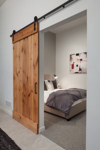 Select Carter units are equipped with our unique sliding barn doors: they save space and add a little pizzazz to each unit!