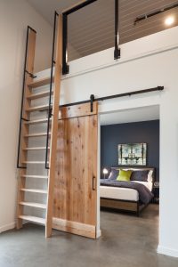 Select Live Work Units have extensive storage on an additional mezzanine level, as well as our unique sliding barn doors!