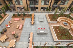 The Heartwood is ready for your spring-time cook-out! Residents can enjoy a communal barbecue, a concrete ping-pong table, and a large fire-pit with their neighbors!