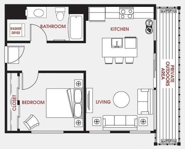 Unit - 627 Floorplan