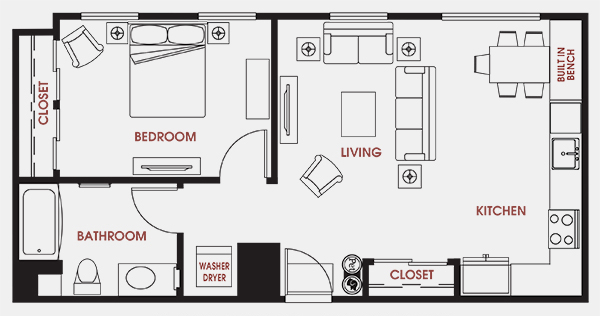 Unit - 204 Floorplan