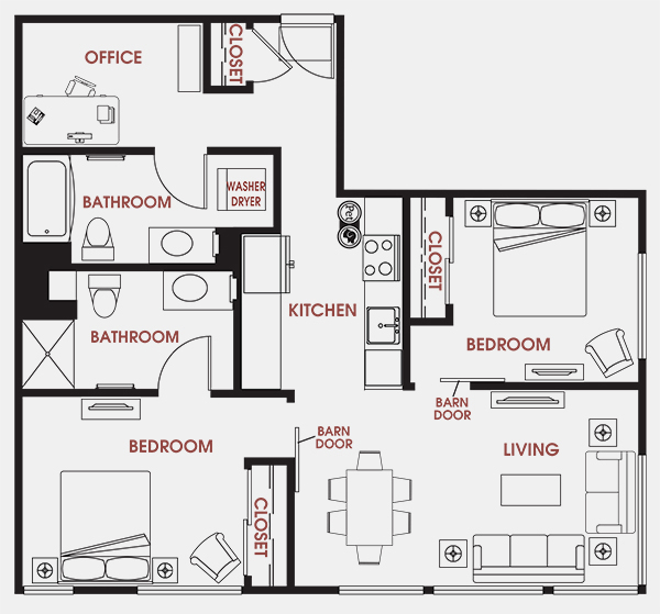 Unit - 629 Floorplan