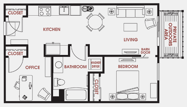 Unit - 419 Floorplan