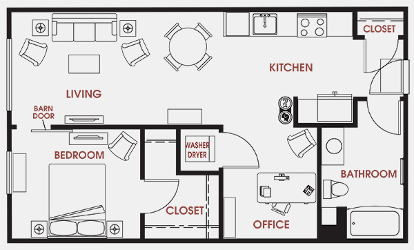 Unit - 550 Floorplan