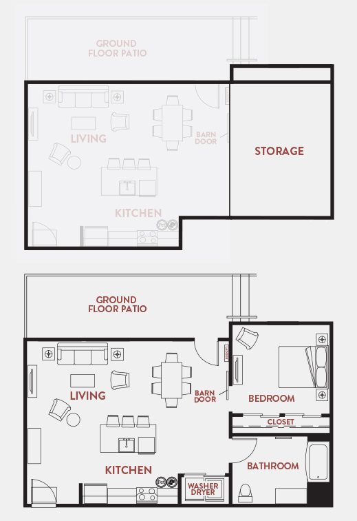 Unit - 107 Floorplan