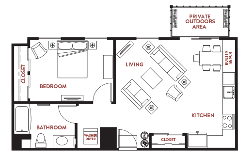 Unit - 408 Floorplan